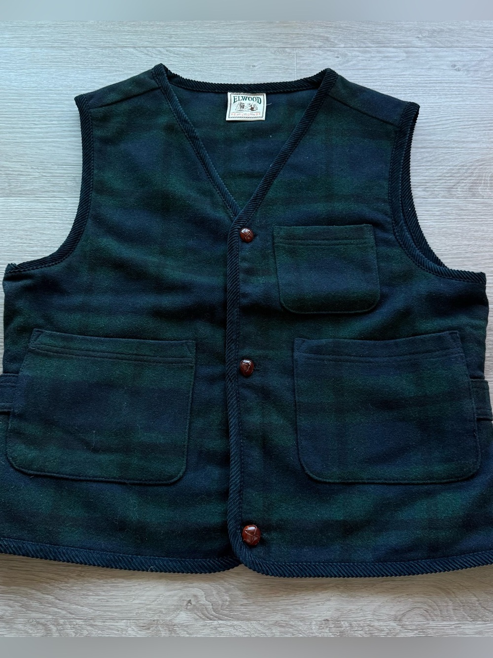 Elwood Plaid Felted Wool-Blend Hunter's Vest